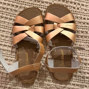 Kids Rose Gold Strappy Sandals